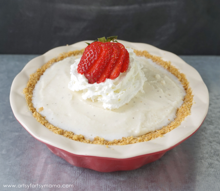 Easy 4-Ingredient Vanilla Bean Ice Cream Pie recipe the whole family will love!