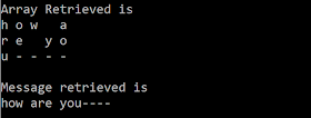 C code to encrypt and decrypt a message using Transposition Cipher 