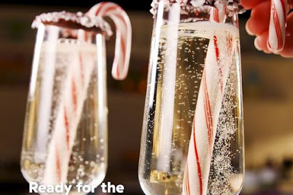   Peppermint Bark Mimosas