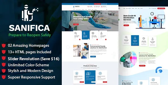 Best Sanitizing and Disinfection Services HTML Template