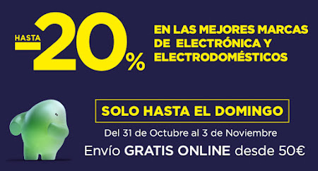 Top 10 ofertas Hasta -20% en las mejores marcas de electrónica de El Corte Inglés