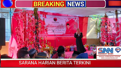 Penuh Hikmah, Ratusan Masyarakat Hadiri Maulid Nabi Muhammad SAW Digelar DPC PDIP Pinrang