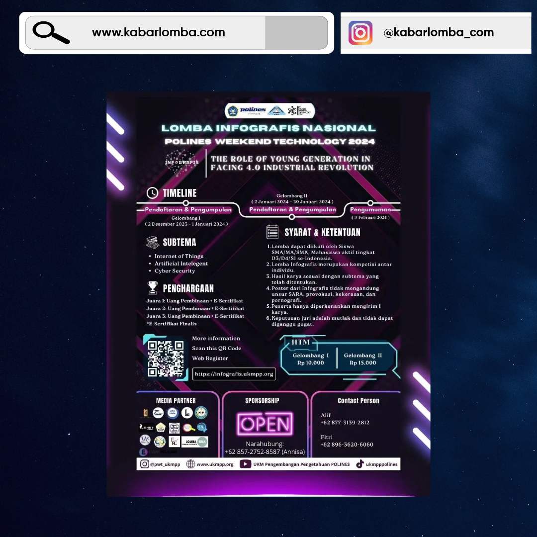 Lomba Infografis Nasional Polines Weekend Technology 2024