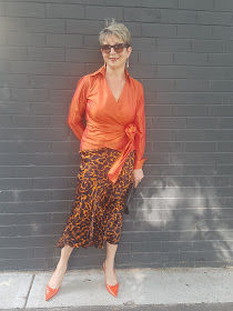 Maxi silk skirt in Cheetah print from Tuchuzi