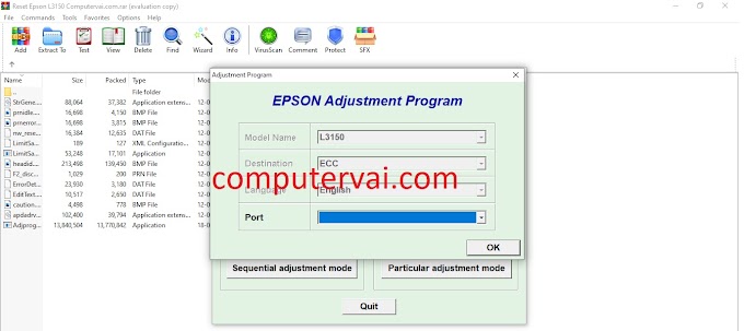 Epson L3150 Resetter Adjustment Program Free Download