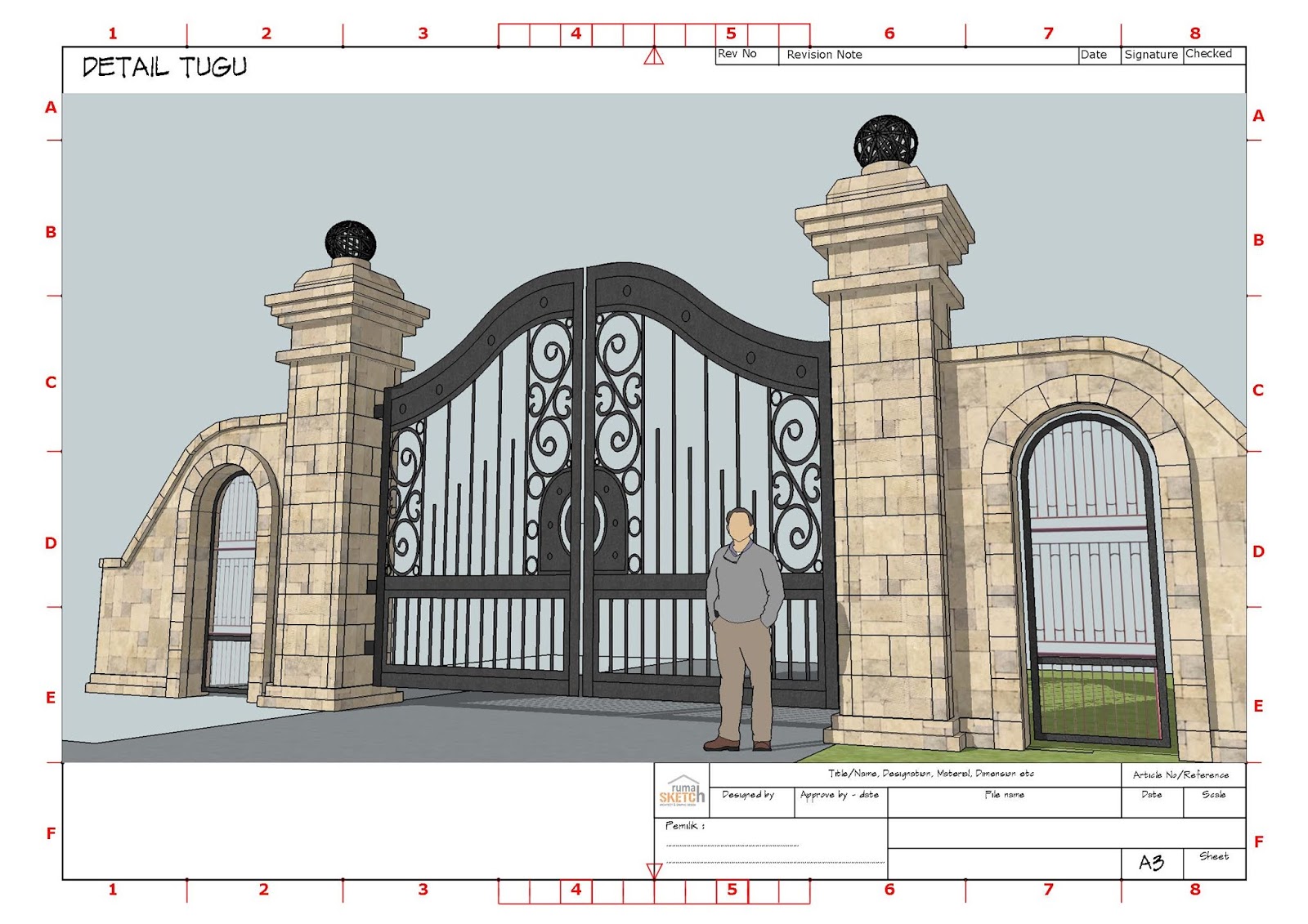  rumahSKETCH IDea Modeling Pintu Gerbang V2