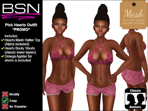 BSN Pink Hearts Outfit *PROMO*