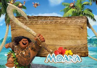 Moana Free Printable Invitations, Labels or Cards.