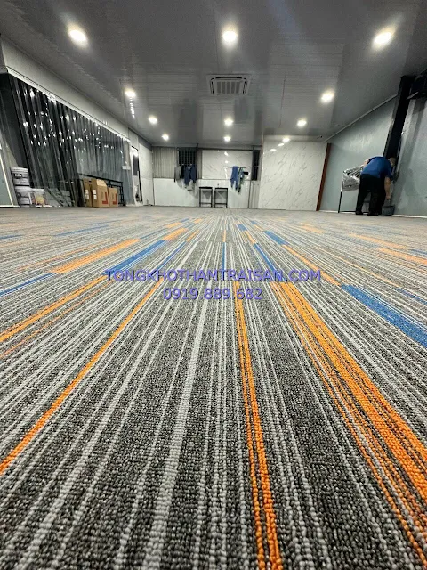 Thảm trải sàn câu lạc bộ bida sử dụng thảm tấm color