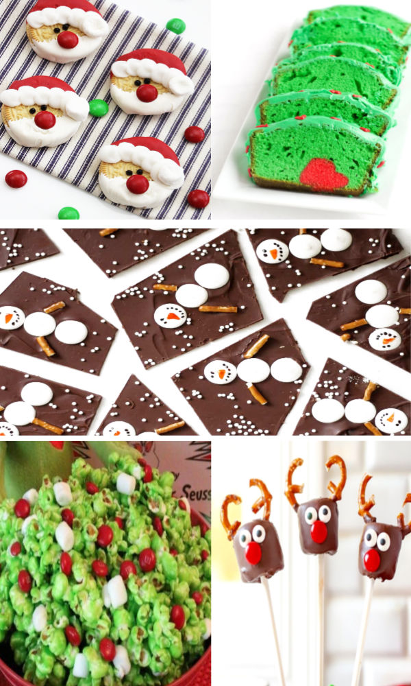 Fun & creative holiday food ideas for kids!  These treats are great for class parties, and the breakfast ideas are too cute! #holidayfood #holidayfoodideas #holidayfoodforkids #holidayfoodchristmas #holidayparty #holidaypartyfood #christmaspartyfood #christmasfood #christmastreats #christmastreatsforschoolparties #funfoodideasforkids #growingajeweledrose #activitiesforkids