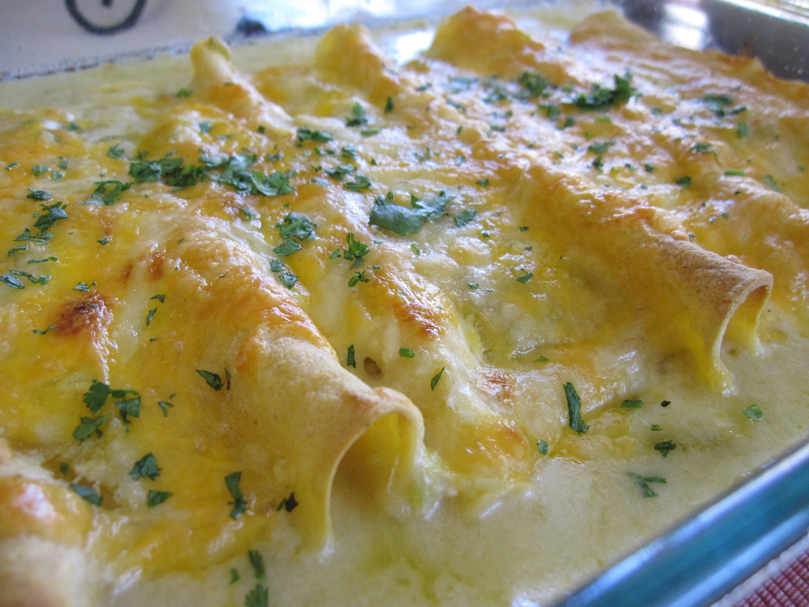 The Hazelbakery: Chicken Enchiladas with Green Chile Sour ...