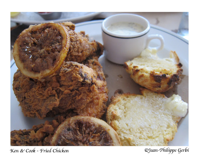 Image of Fried chicken and biscuits at Ken and Cook in Nolita NYC, New York