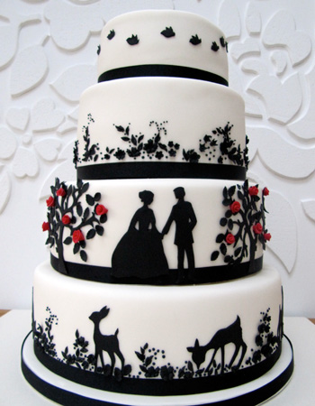 wilton black white wedding cakes
