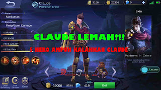 Kesulitan Hadapi Hero Claude? Pakai 5 Hero Ini Untuk Mengalahkannya