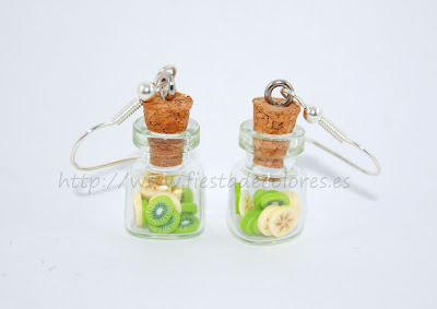 Pendientes Kiwis Platanos