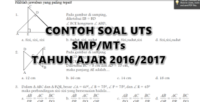 http://soalsiswa.blogspot.com - Contoh Soal UTS Bahasa Inggris, Contoh Soal UTS Bahasa Indonesia, Contoh Soal UTS IPA, Contoh Soal UTS IPS, Contoh Soal UTS PKn, Contoh Soal UTS PAI, Contoh Soal UTS Matematika,