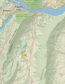 Map with location of magnitude 3.0 earthquake on January 17, 2016