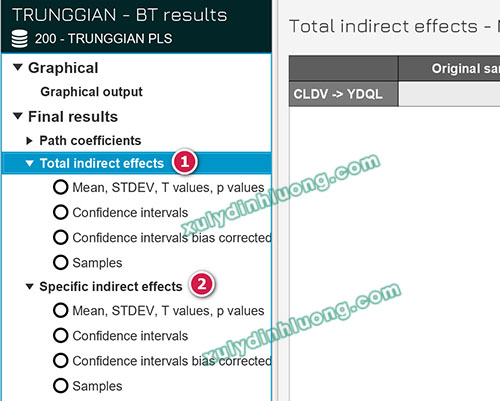 bien trung gian mediator smartpls 4