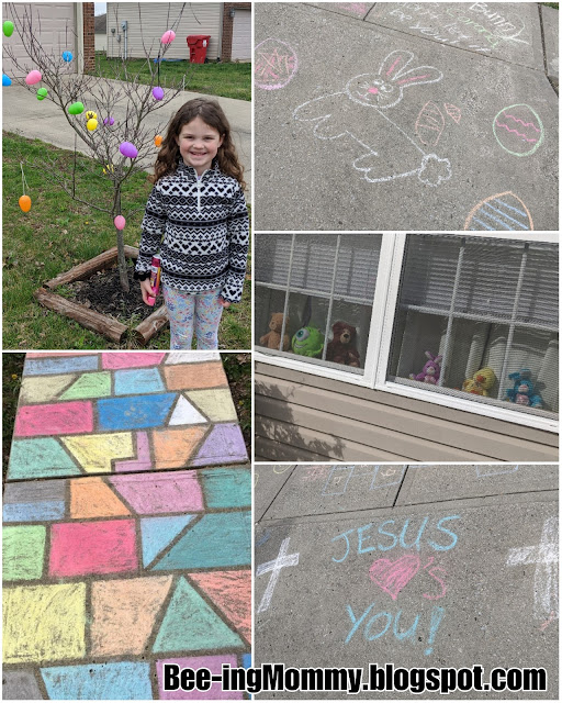 easter, easter activities, easter crafts, easter fun, at home easter activities, easter decorations, family fun, children's activities, chalk art,