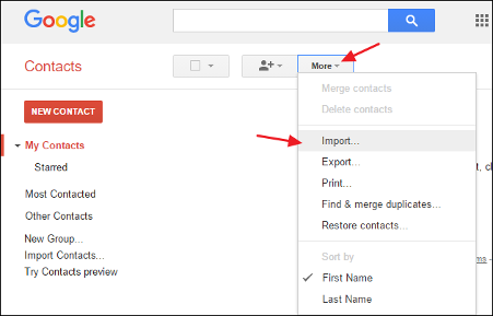 Smart option to import alternative Gmail contacts to iPhone