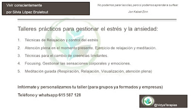 Talleres prácticos mindfulness meditación Terapias naturales