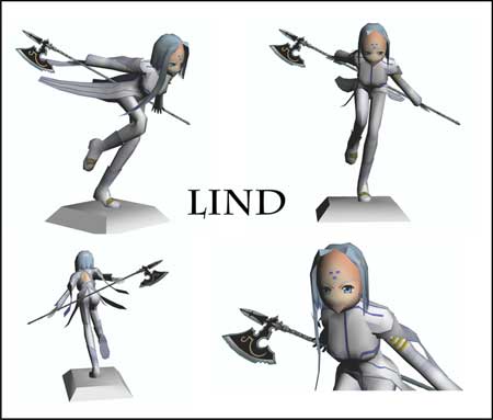 Oh My Goddess Papercraft Lind