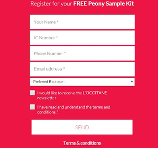 Free L'OCCITANE Peony Sample Kit