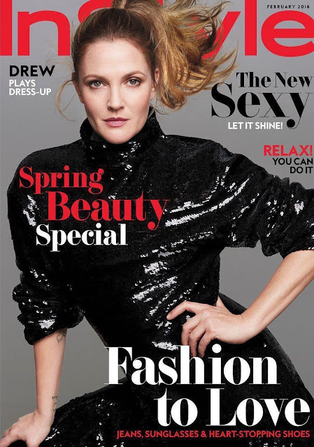 Drew Barrymore InStyle Magazine Spring Beauty special
