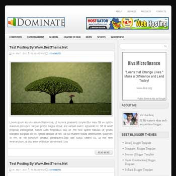 Dominate template blog. convert wordpress theme to blogger template. template blog from wordpress theme