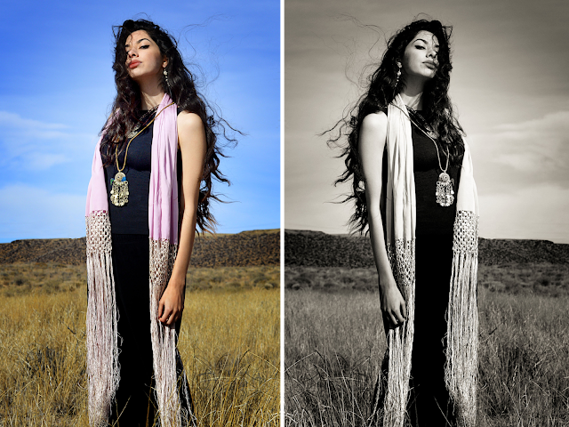 brunette model southwest desert big sky