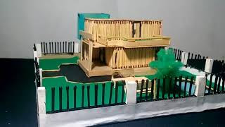 Miniatur rumah dari korek api