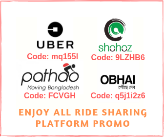 All New Ride Promo Code for First time User - Uber, Pathao, Shohoz