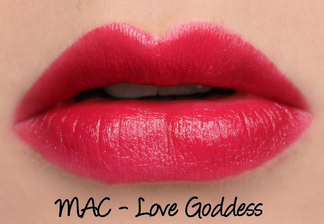 MAC MONDAY | MAC Love Goddess Lipstick swatches & Review