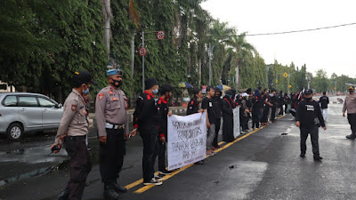 Polres Cilegon Laksanakan Pengamanan Unjuk Rasa IMC