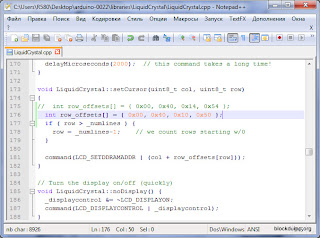 JM164A and correction for Arduino library LiquidCrystal