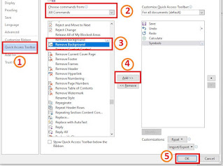 Cara Menampilkan Fitur Remove Background di Word Melalui Quick Access