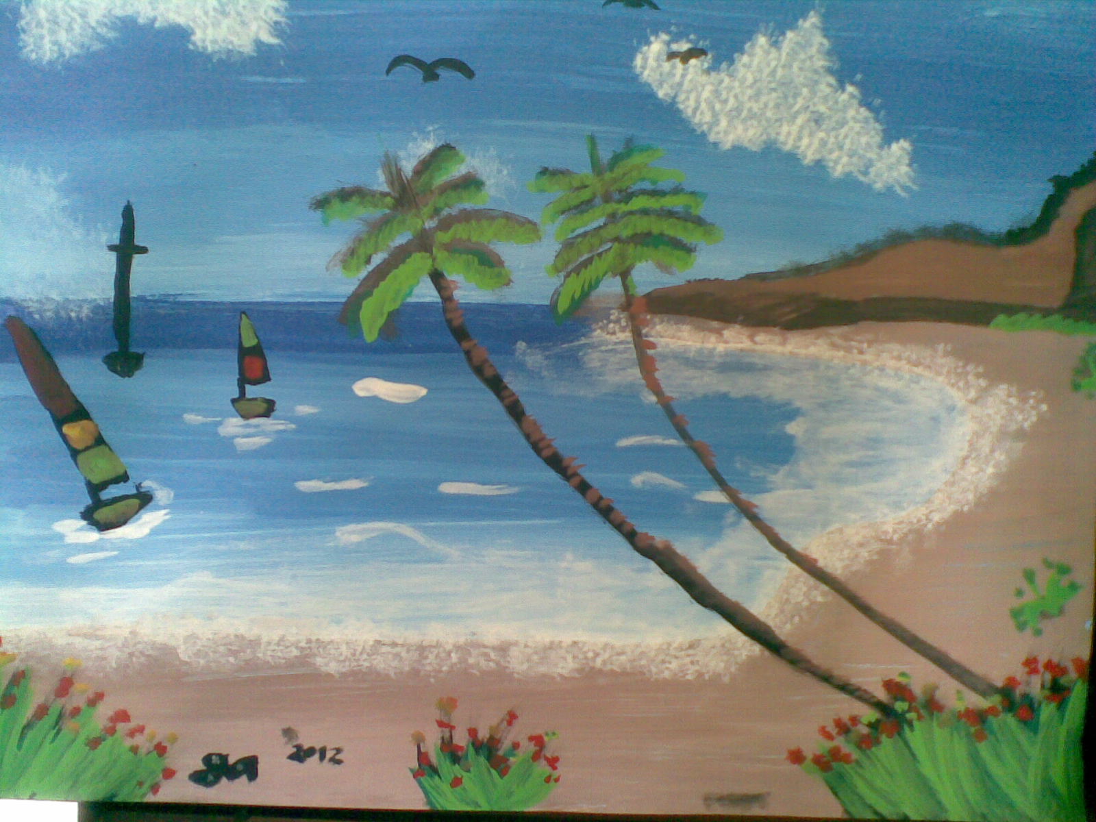 Gambar Pemandangan Pantai Mudah