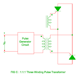three winding pulse transformer