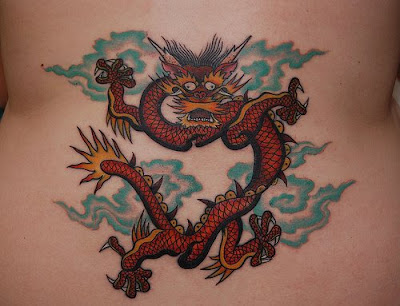 tattoo design:temporary tattoo the old dragon that still is startled with temporary tattoo, removal made easy