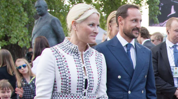 King Harald and Queen Sonja, Crown Prince Haakon and Crown Princess Mette Marit, Princess Ingrid Alexandra, Prince Sverre Magnus, Marius Borg Hoiby, Princess Astrid 