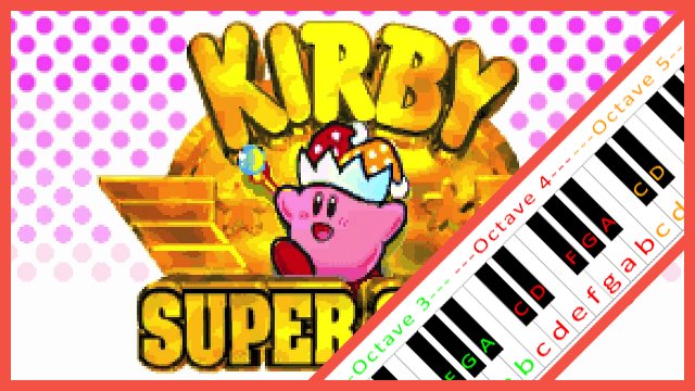 Marx's Theme (Kirby Super Star) Piano / Keyboard Easy Letter Notes for Beginners