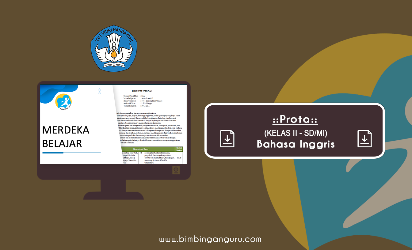 Prota Bahasa Inggris Kelas II K13 SD Tahun 2022/2023 (TERBARU)