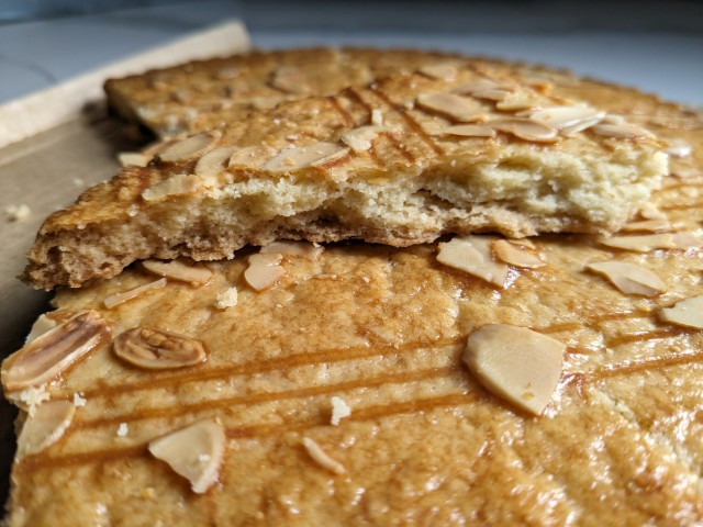 Trader Joe's Shortbread French Butter Cookie cross-section.