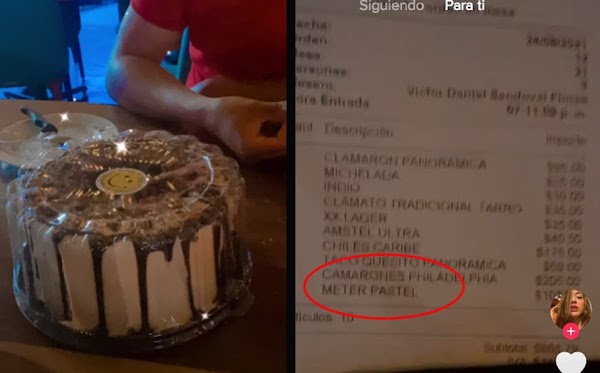  "A 100 la metida": Mesero OFRECE a jóvenes meter al refrigerador un PASTEL y luego se los COBRA