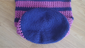 purple lavender crochet tote bag