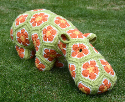 Crocheted hippopotamus