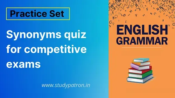 Synonyms For Competitive Exams