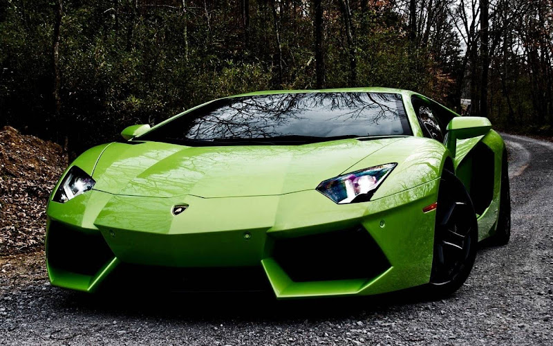 Green Lamborghini Car Widescreen Wallpaper