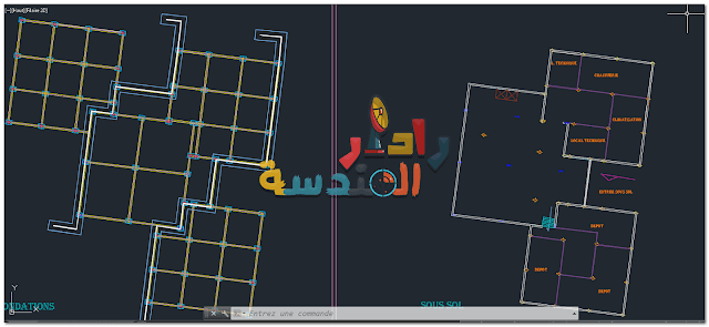 مشروع مجمع تجاري Dwg 