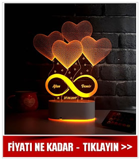 Sonsuz Aşkımız 3D Led Gece Lambası